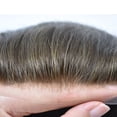 thumbnail image 2 of LYRICAL HAIR Lace Front Toupee for Men Indian Human Hair Replacement System  French Lace Mens Toupee Thin Skin Hairpieces for Man Bleached Front Knots Mens Hair Piece Unit, 2 of 6