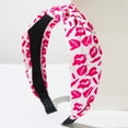 thumbnail image 2 of Minjewel Valentine's Day Heart Printed Fabric Knot Headband for Women, Sweet & Versatile Party Hair Accessory, Daily Wear for Holidays & Celebrations,B, 2 of 4