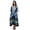142-Black, variant on London Women’s Floral Ethnic Polyester Kaftan Dress with V Neck & Side Slits- Multi, 2XL