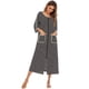thumbnail image 5 of Qarigey Poliéster Mujer Vestido de noche Casual Cuello Manga larga Doble bolsillo Transpirable Home Office Robe Ropa de dormir Negro Type2 NO2, 5 of 6