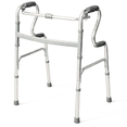 thumbnail image 1 of Andadera Doble Apoyo de Aluminio Plegable Reforzada | Andador Altura Ajustable con Barra Estabilizadora, Peso Máximo Soportado 110 kg, 1 of 12