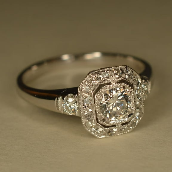 2.00Ct Round Cut Lab Created Diamond Engagement Ring 14K White Gold Plated Silver