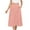 Pink, variant on Kaemgyyd Women's Flowy Midi Skirt Summer Cute Solid Color Pleated High Waisted Casual Button Front Skirts with Pockets