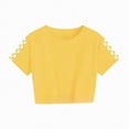 thumbnail image 4 of TOWED22 Girls Summer Shorts Set Tie-Dye T-Shirt with Quick-Dry Shorts Play Outfit 2T-6T Yellow,7-8 Y, 4 of 6