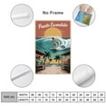 thumbnail image 2 of Nostalgic Puerto Escondido Retro Travel Poster Featuring Beach Bars And Murals Canvas Poster, 2 of 8