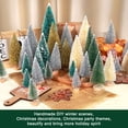 thumbnail image 5 of Ayieyill 30PCS Artificial Mini Christmas Trees, Mini Pine Tree Sisal Trees with Wood Base Bottle Brush Trees for Christmas Table Top Decor Winter Crafts Ornaments, 5 of 7