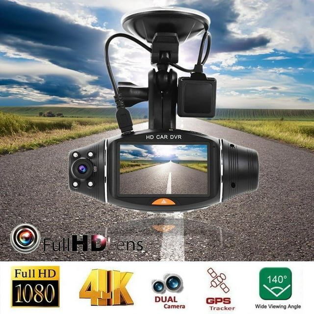 Driving recorder Dash Cam Car DVR Video Dash Cam, 1080P Dual Lens GPS Car Dashboard DVR Camera Video Recorder Dash Cam G-Sensor Night Vision
