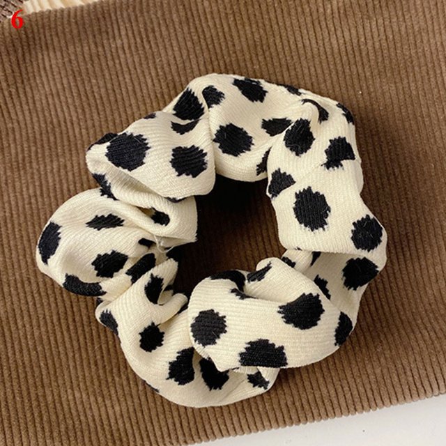 OOCA 1 Pce Chouchou Élastique Doux Imprimé Léopard pour Cheveux, Boucle de Queue de Cheval, Bandeau Élastique pour Femmes, Accessoires pour Cheveux