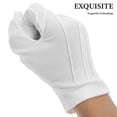 thumbnail image 3 of OFFIGAM 10 Paires Blanc Protecteur Respirant en Polyester pour Bijoux et Manipulation, 3 of 7