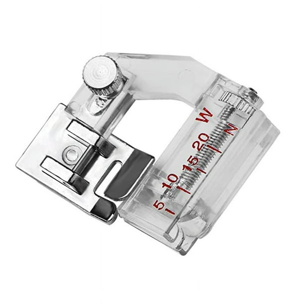 1 prensatelas para encuadernación al bies ajustable a presión para máquina de coser, el rango ajustable es de 5 mm a 20 mm