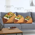 thumbnail image 2 of 3D Designed Taco Pillow, Realistic Taco Stuffed Food Pillow, Cozy Taco Plush Personalized Pillow, Taco Custom Pillow Gift for Mexican Food Lovers, Birthday & Anniversary - 30" Large, 2 of 7