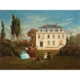 thumbnail image 2 of Charles Jean Mercier 14x11 Gold Ornate Wood Frame and Double Matted Museum Art Print Titled - In the Garden (1850), 2 of 4