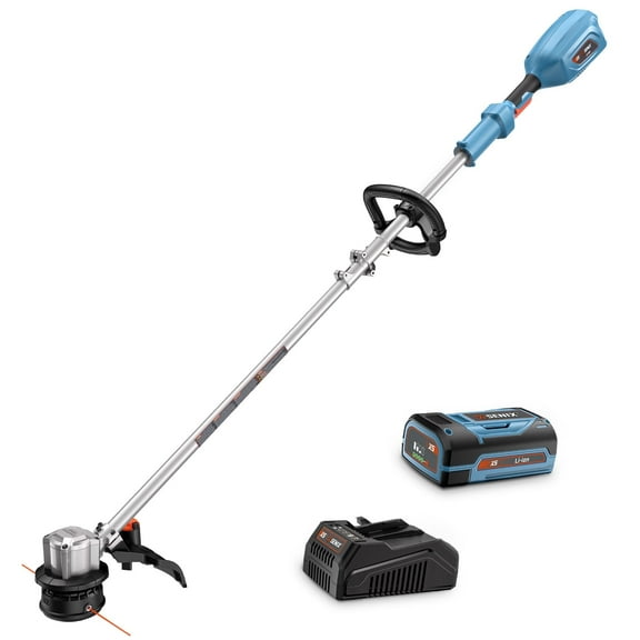 SENIX 58V Brushless Weed Eater, 11”-13” Variable Length String Trimmer, 360° Adjustable Handle, Battery & Charger Included, GTSX5-M