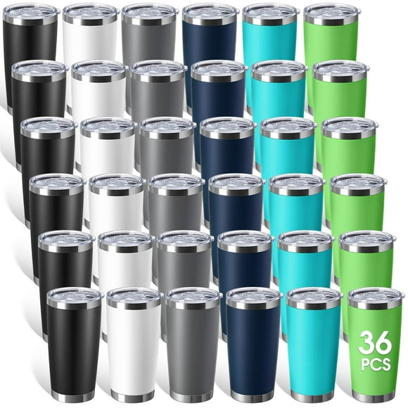 Vaso Sieral de acero inoxidable, 600 ml, 36 unidades, multicolor
