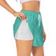 thumbnail image 1 of Balery Teal Turquoise Pantalones cortos deportivos para mujer con forro y dos bolsillos, elásticos, para entrenamiento, gimnasio, yoga-Medium, 1 of 7