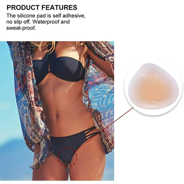 3Pcs Women Bikini Pads Women Camel Toe Adhesive Silicone Pasties Reusable  Nipple Covers Womens Lingerie Accessories 