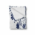 thumbnail image 2 of Navy Soft Flannel Fleece Throw Blanket, Botanical Beauty Flower Branches Ferns Leaves Bushes Spring Themed Illustration, Cozy Plush for Indoor and Outdoor Use, 50" x 60", Indigo White, by Ambesonne, 2 of 6