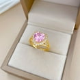 thumbnail image 2 of Bague de Mariage Love Pink avec Ouverture Réglable et Design Simple Fait Main, 2 of 6