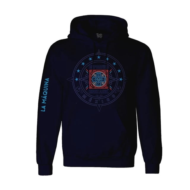 Sudadera Tirando Rostro Cruz Azul Talla G glifos azul marino