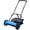 Blue + Steel, variant on Manual Push Reel Lawn Mower for Small Yards, 14-Inch 5-Blade Steel Mower with Grass Catcher, Blue