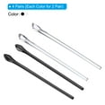 thumbnail image 3 of Uxcell Glasses End Tips Eyeglass Anti Slip Ear Sock Pieces Tube Sleeve Soft Model 3, Black Clear 4 Pairs, 3 of 5