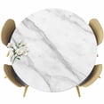 Abstract Marble Texture Round Fitted Tablecloth with Elastic Edge ...