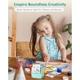 thumbnail image 4 of WCZ Sticker Maker M02X Mini impresora de pegatinas Bluetooth Mini impresora térmica portátil sin tinta Impresora fotográfica de bolsillo Viene con 3 rollos de papel para notas de estudio, recuerdos, f, 4 of 5