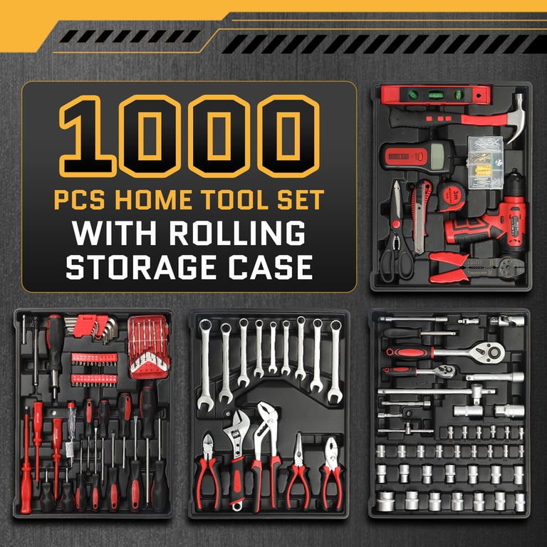 UBesGoo 148pc Tool Set, Home Hand Kit with Measure Tape