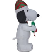 Gemmy Airblown Inflatable Snoopy with Wreath