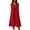 Red, variant on Atogsazn Womens Summer V Neck Dress Dressy Casual Button Sleeveless Midi Dresses Flowy A-Line Sundress with Pocket Beach White L Fashion