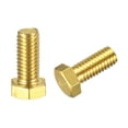 thumbnail image 1 of Unique Bargains Brass Hex Bolts, 3/8-16x7/8' 2 Pack Fully Thread Grade 4.8 Machine Screws, 1 of 4