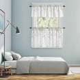 thumbnail image 5 of Sage Green Polka Dot Kitchen Curtains Sets for Windows 24 Inch Length, Abstract Modern Art Dots Watercolor Rod Pocket Window Treatments Tier Curtains and Valances Set for Bedroom/Bathroom, 5 of 8
