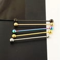 thumbnail image 2 of HOOUN Industrial Scaffold Bar Ear Piercing Twist Straight Barbell Steel Gem Opal Gift-Silver, 2 of 3