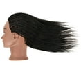 thumbnail image 4 of RYHAIR African American Mannequin Head 100% Human Hair for Practice Braiding Styling Cosmetology Barber Training with Stand, 4 of 6