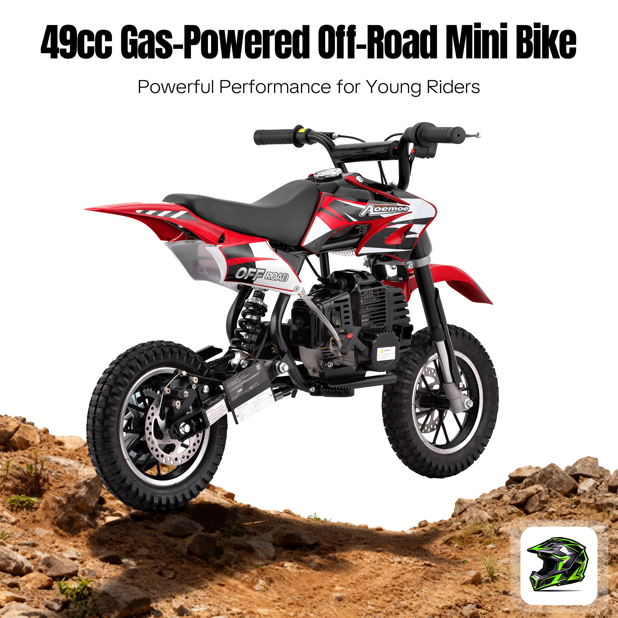 Aoemoe DB1 Gasoline 50CC Dirt Bike, RED