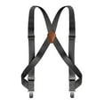 thumbnail image 2 of Lovskoo Heavy Duty Clip On Suspenders for Men Elastic Braces with 4 Strong Metal Clips 1.5 Inch Width X Back Style Formal Wear, 2 of 2