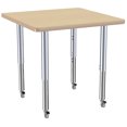 thumbnail image 4 of ECR4Kids 30in x 30in Square Everyday T-Mold Adjustable Activity Table Maple/Maple/Silver - Super Leg, 4 of 8
