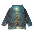thumbnail image 5 of AUNVITO Christmas Print Hooded Zip-Up Hoodie with Pockets Long Sleeve Sportswear for Boys & Girls 4-12Y Casual Winter Outerwear, 5 of 6