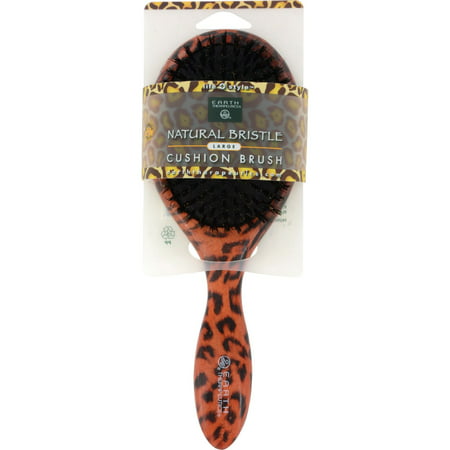 Earth Therapeutics Large Lacquer Pin Cushion Brush with Leopard Design - 1