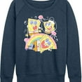 thumbnail image 3 of Spongebob Squarepants - Cute Face Rainbow - Women's French Terry Long Sleeve Shirt, 3 of 6