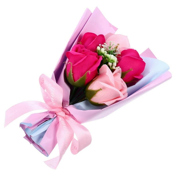 Faux Rose Bouquet Artificial Flowers For Wedding Anniversary Gift Decorative 1Pcs