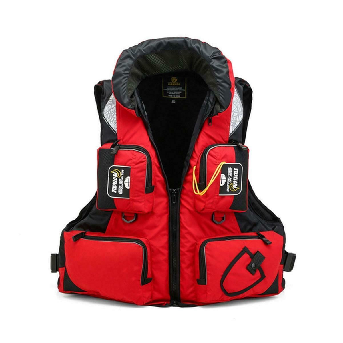 Life Jacket Safety Vest Adjustable Buoyancy for Sailing Kayak Canoeing