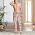 thumbnail image 2 of Logiee Rose Flowers Print Pajama Pants for Men,Men’s Pajama Bottoms,Mens PJ Pants with Pockets & Button Fly-X-Large, 2 of 6
