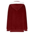 thumbnail image 6 of Mens Furry Sherpa Jacket Fleece Long Sleeve Full Zip Hooded Casual Warm Winter Coat with Zipper Pocket Outdoor, 6 of 6