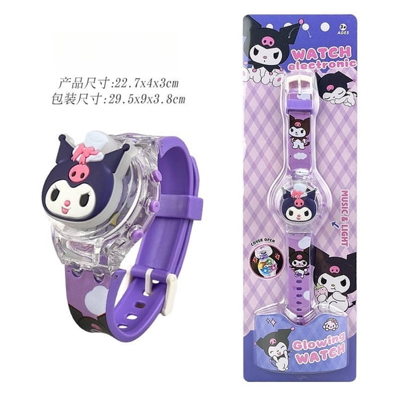 KRM  KT My MLD Big-ear Dog CNM Cartoon Watch Music Light-up Electronic Flash Projection Watch