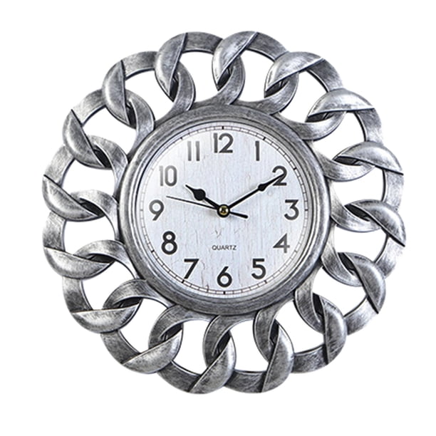 Reloj de pared retro, relojes colgantes silenciosos de moda , restaurante, cafetería, hogar Pta Zulema Reloj de pared retro