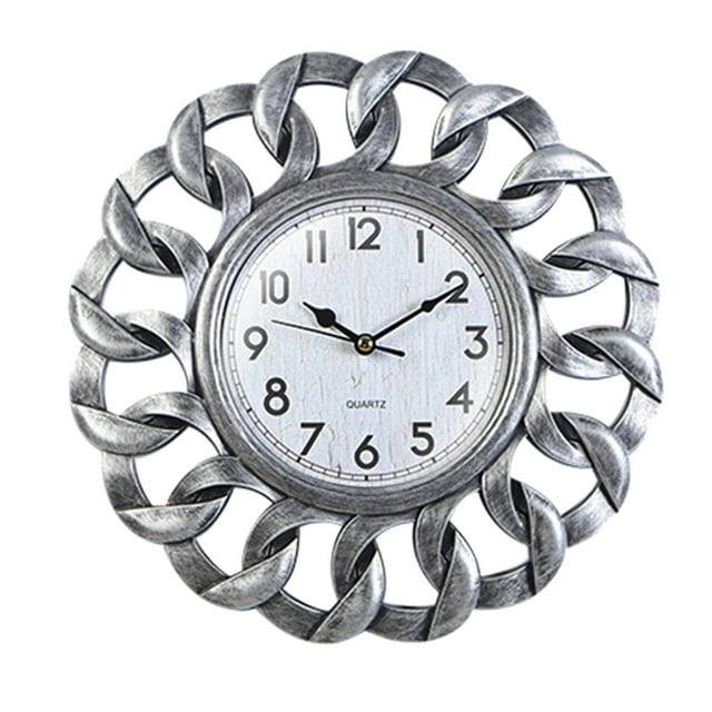 Reloj de pared retro, relojes colgantes silenciosos de moda , restaurante, cafetería, hogar Pta Zulema Reloj de pared retro
