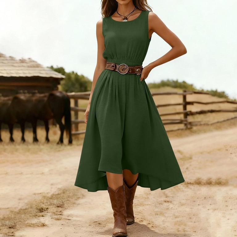 army green swing dress Military-inspired Dress, Army Green Midi Shirt Dress for Women, A-line  Summer Pleated Work Dress, Short Sleeve Swing Dress, Xiaolizi 2821#