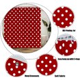 thumbnail image 5 of Polka Dot Shower Curtain Colorful Retro Cute Spot Vintage Fabric Decorative Bathroom Curtains with Hooks,180X180cm, 5 of 7