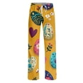 thumbnail image 4 of Fabrcox Easter Pajama Pants Women Cute Soft Drawstring Wide Leg Sleep Pants for Women Egg Rabbit Print Holiday Comfy Womans Lounge Pants, 4 of 5